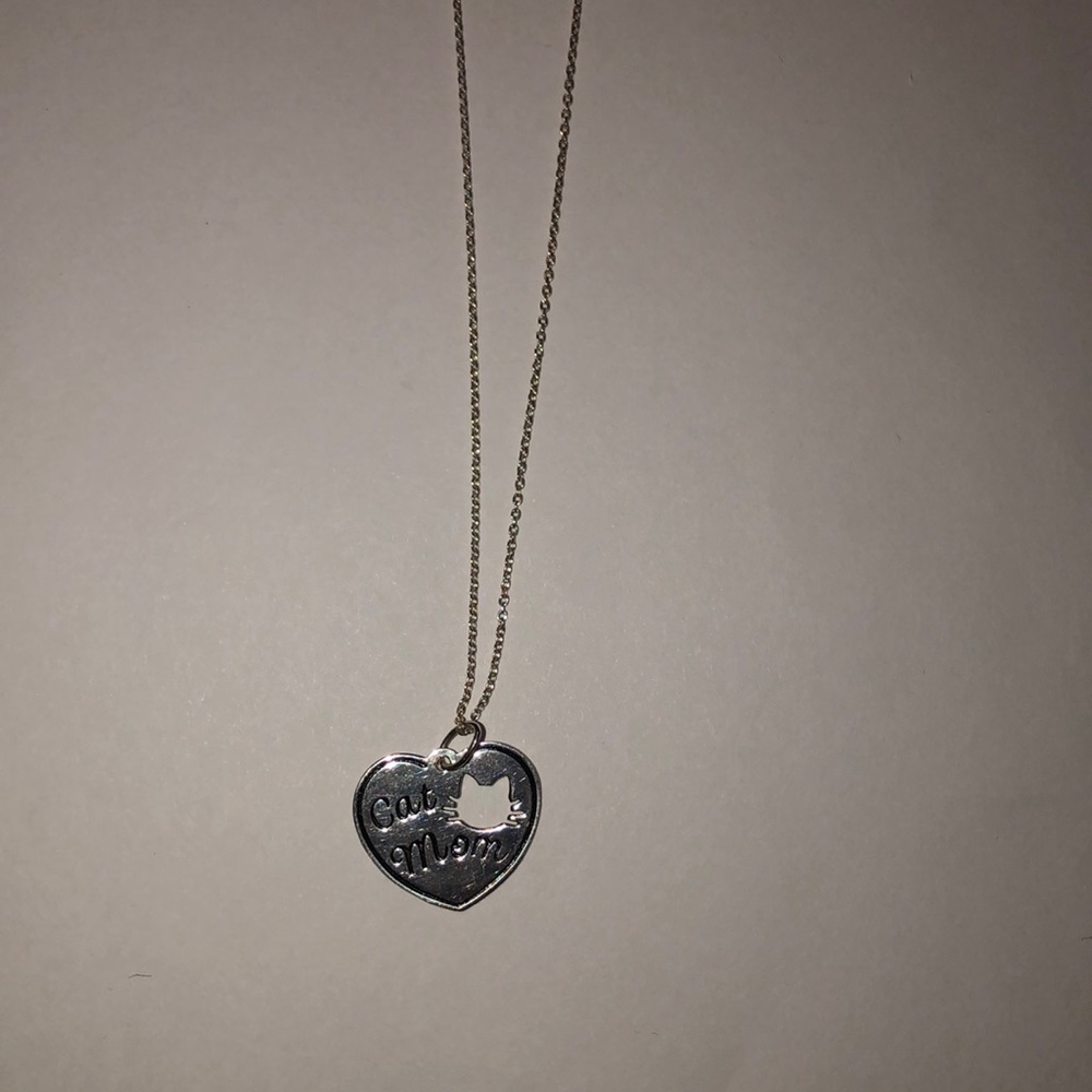 ❤️🐱Cat mom sterling silver Necklace 🐱❤️